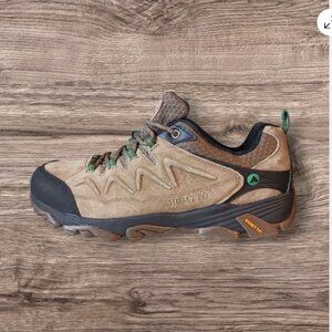 Humtto Mens Hiking Shoes Size US 12 BROWN Lace Up Wear Resistant Outdoor D1520-2